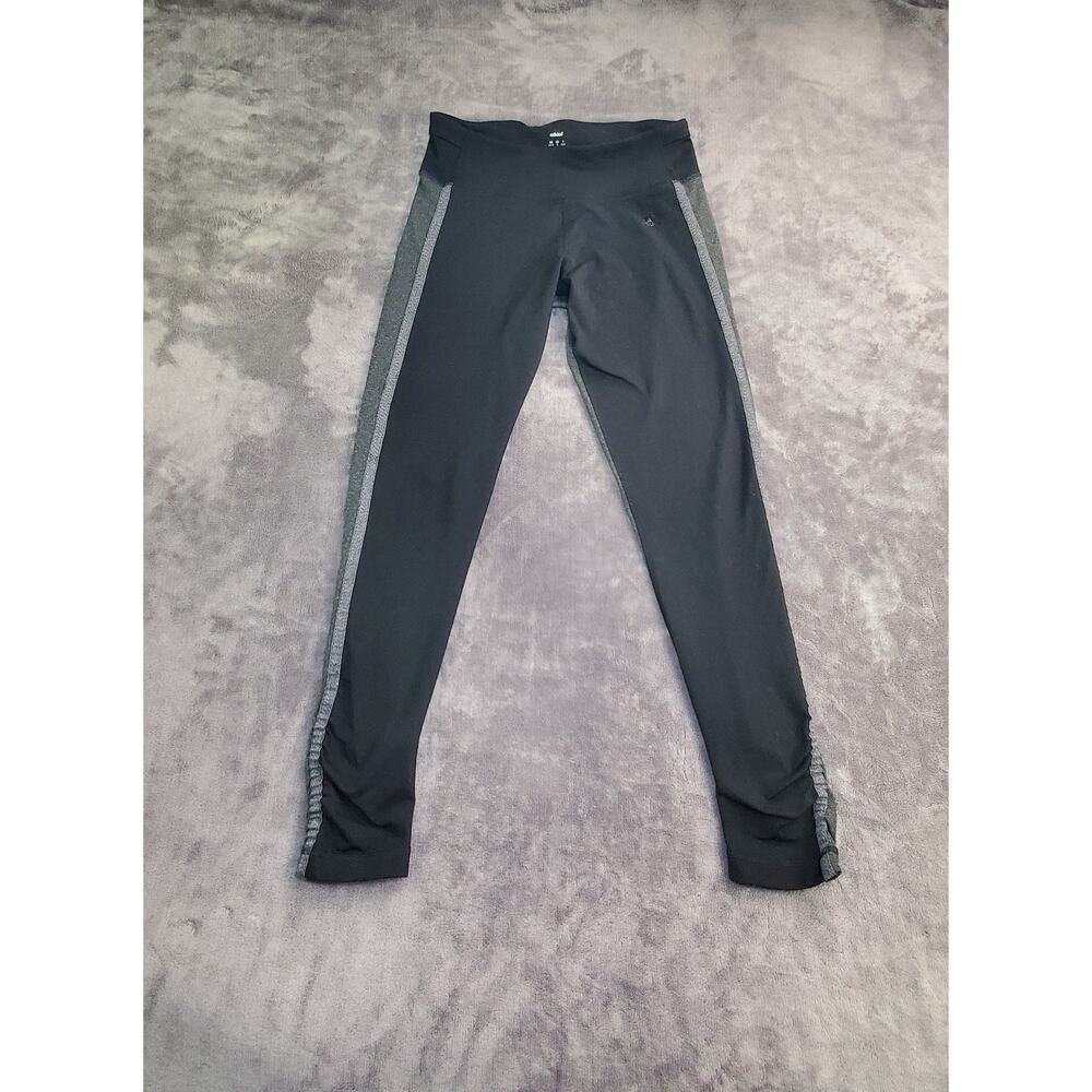 Adidas Sz S Black Gray Tights Womens Heather High-Rise Compression Gym C20-12